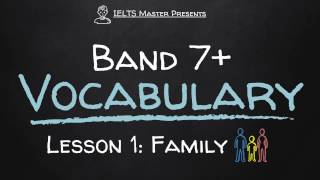 IELTS Band 7 Vocabulary Lesson 1 Family [upl. by Maurreen736]