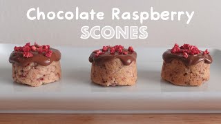 Chocolate Raspberry Scones Recipe  Baking ASMR No Music No Talking  Vintage Bridgerton Tea Scone [upl. by Prouty]