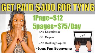 Earn 400 For TYPING NAMES Easy Typing Jobs  Make Money Online [upl. by Nader]