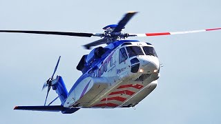 Bristow Sikorsky S92 flypast  Stord airport june 2021 [upl. by Latsirc]