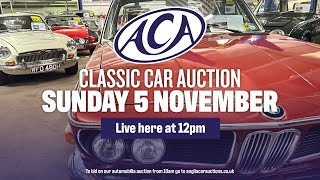 LIVE CLASSIC CAR AUCTION Anglia Car Auctions November sale  Day Two [upl. by Adamek878]