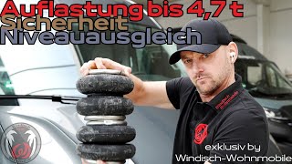 Auflastung Wohnmobil auf bis zu 47 to nie mehr überladen fahren Niveauausgleich u mehr Sicherheit [upl. by Annavaig]