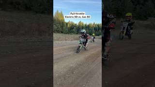 Electric dirt bike vs Gas dirt bike [upl. by Ecenahs613]