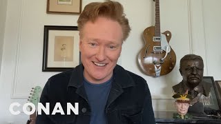 Conans First Broadcast From Home  CONAN on TBS [upl. by Inanuah446]