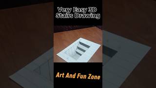 Very Easy 3D Stairs Drawing shortsviral shortsfeed shortsvideo shorts [upl. by Susej]