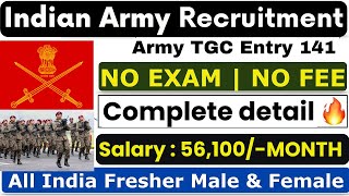 Indian Army TGC Recruitment 2024 Apply Online  TGC 141  Job4Government [upl. by Aisor]