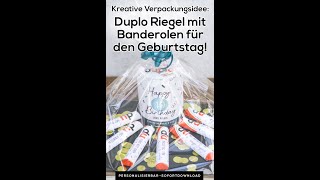 DIY Geburtstagsgeschenk Kreative Duplo Riegel Banderolen zum Selbermachen 🎉 [upl. by Earvin]