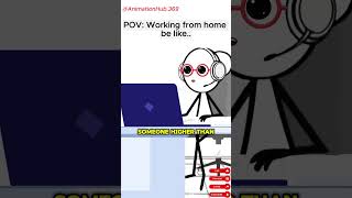 Working from home be like Meme Animation shorts animationshorts funny audioTherealveronika [upl. by Strepphon]