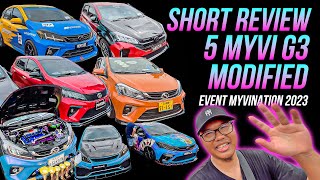 MISI Mencari 5 MYVI G3 MODIFIED di Event MYVINATION 2023  Short Review [upl. by Lalita]