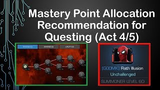 Mastery Point Allocation Recommendation for QuestingWars Act 345 AQ AW MCOC [upl. by Elrebmik]