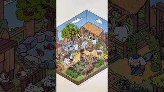 ASMR Make a mini farm with scene stickers diy asmr sticker relax [upl. by Ardnaxila]