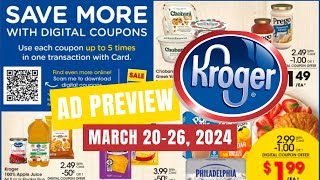 Kroger Ad Preview for 320326  5x Digital Coupon Sale BOGO Sale Weekly Digitals amp MORE [upl. by Aicilak]