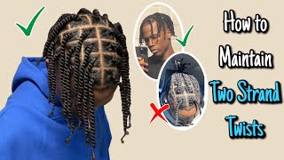 How to Keep Two Strand Twist Looking Fresh For Men [upl. by Areval272]