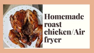 Home made Roast chickenAir fryer for birthday cookingvideo livinginkorea ambw [upl. by Darb645]