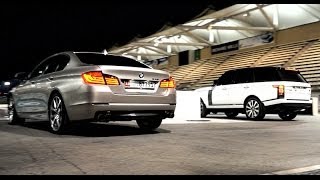 BMW 535i F10 vs Ranger rover [upl. by Cairistiona644]