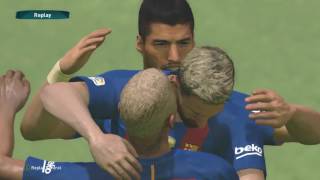 ATHLETIC BILBAO VS BARCELONA PES 2017  COPA DEL REY 20162017 LEG 1  6117 [upl. by Acirahs]