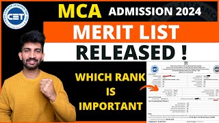 Mca Provisional Merit List Released  How to Check MCA Merit List 2024 [upl. by Tali]