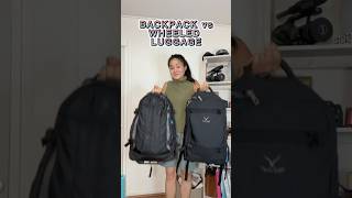 Backpack vs Wheeled Luggage Which is BEST for Solo Travel youtubeshorts [upl. by Nicolai]