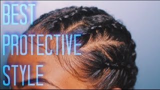 BEST PROTECTIVE STYLE  Under Wigs [upl. by Georgina]