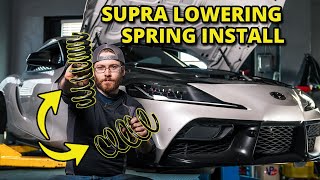 2020 Supra MKV GR Lowering Spring Install A90 [upl. by Almira]