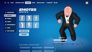 Peter Griffin Does Scenario Fortnite Emote for 1 Hour [upl. by Nebur]