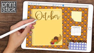 October DIGITAL PLAN WITH ME  GoodNotes Tutorial [upl. by Nahtanaoj]