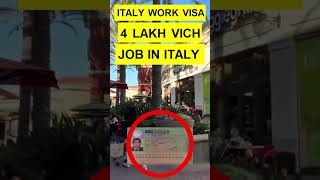 4 LACK MA WORK VISA amp 2024 ITALY WORK VISA  JOB IN ITALY [upl. by Irbmac]