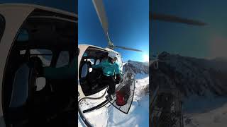 Heliskiing in Dolomites Winter 😍🤤skiing helicopter mtb bikelife winterwonderland dolomites [upl. by Sherj]