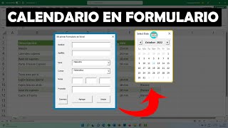 Insertar CALENDARIO FLOTANTE en Formularios VBA de Excel 📆 [upl. by Pantin558]