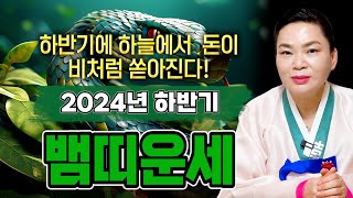 2024년 하반기 대박나는 뱀띠 운세 하반기에 하늘에서 돈이 쏟아진다 뱀띠운세 무조건 대박난다  53년생 65년생 77년생 89년생 뱀띠 운세 [upl. by Meekyh]