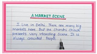 A Market Scene Paragraph writing in EnglishA Market Scene Essay in English [upl. by Barry]