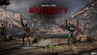 Mortal Kombat XL Triborg quotFriendship Assist Smokequot Brutality [upl. by Siahc150]