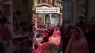 Radhika Merchant Grand Entry as bride  anantradhikawedding ambaniwedding [upl. by Inahs]