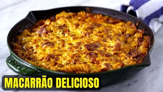 COMO FAZER MACARRÃO COM CARNE E QUEIJO COM FRANGO ITALIANO NA PRESSÃO DE PREGUIÇOSO [upl. by Rosmarin]