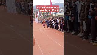 Prajit Aadami  Real Run Fun  Marathan 42 km  you tube 😸 short viral video [upl. by Frick890]