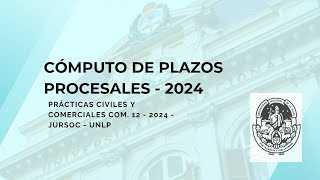 Cómputo de plazos procesales 2024 [upl. by Ssitruc190]