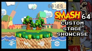 Smash 64 Customs  Yoshis Story  Stage Gameplay [upl. by Alletnahs]