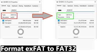 How To Format USB to FAT32  Format exFAT to FAT32 [upl. by Mcmullan]