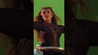 Wanda mcu behind scene reaction shorts reaction marvel doctorstrangeinthemultiverse mcu [upl. by Dittman]