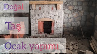 stone fireplace taş eve şömine görünümlü Ocak yaptık [upl. by Reerg]