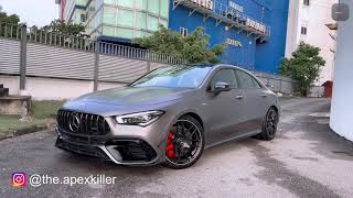 MercedesAMG CLA45s 4Matic  Designo Mountain Gray Magno  Aero kit  Interior amp Exterior [upl. by Damal]