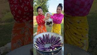 How to cook fish crispy with eggplant recipe shortvideo shorts cooking recipe [upl. by Walker]