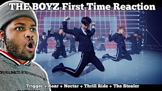 FIRST TIME REACTING TO THE BOYZ TRIGGER  ROAR  Nectar  THRILL RIDE  The Stealer [upl. by Aieki]