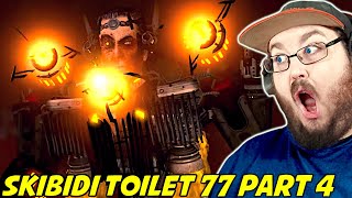 skibidi toilet 77 part 4 REACTION SKIBIDI TOILET amp TITAN TV MAN IS IN DANGER GMAN IS BACK [upl. by Forras894]