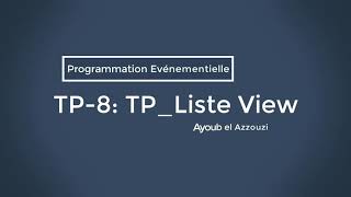 Programmation ÉvénementielleC  TP8  Liste View in C [upl. by Navap935]