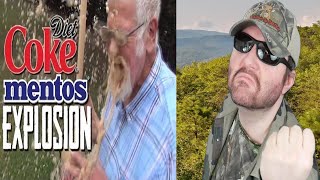 Diet Coke amp Mentos Explosion AngryGrandpaShow  Reaction BBT [upl. by Staford]