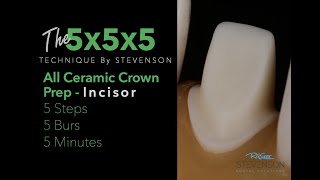 5x5x5 All Ceramic Incisor  Tooth Preparation for Maxillary Central Incisor [upl. by Pedro522]