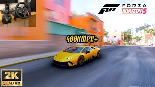 640HP LAMBORGHINI HURACAN DRIVING ON HIGHWAY AND IN CITY  TOP SPEED  FORZA HORIZON 5 GAMEPLAY [upl. by Naoma945]