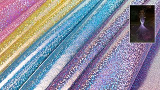 COLORFUL GLITTER ELASTIC GLITTER SPANDEX FABRIC BY THE YARD [upl. by Eybba870]