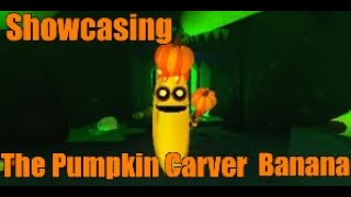 Roblox Banana Eats Showcasing the Pumpkin Carver Banana [upl. by Oderf]